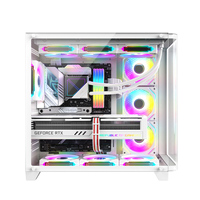 AntarcChill White Sea View PC Case Mid-Tower ATX Desktop Office Computer Case with HD Audio Port in Stock