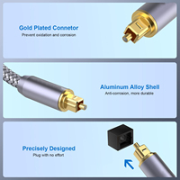 Nuevo Cable Toslink de Tendencia, Cable de Audio Óptico Digital, Cable de Fibra Óptica Macho a Macho para TV, PS4, Xbox, Reproductor de VD/CD