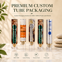 Tube de dentifrice 30 ml format échantillon avec bouchon à vis aluminium-plastique, impression UV, pack d'essai, petit lot, emballage de pâte cosmétique