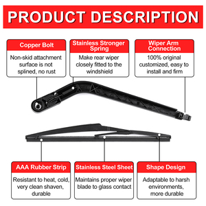 Inserto per veicolo automatico ricarica per striscia di gomma morbida accessori per Auto senza telaio da 6mm per <span class=keywords><strong>Toyota</strong></span> <span class=keywords><strong>Yaris</strong></span> 2005 <span class=keywords><strong>2011</strong></span> spazzola tergicristallo posteriore - Product Image 3