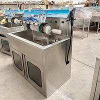 Machine à laver et à sécher les chaussures électrique à 6 têtes, machine à nettoyer les baskets, vente chaude, machine à laver les chaussures à pièces, acier inoxydable