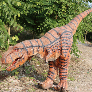 Costume de dinosaure <span class=keywords><strong>T</strong></span>-<span class=keywords><strong>Rex</strong></span> rouge personnalisé avec structure métallique, peau en silicone réaliste et différents bruits de rugissement pour parcs d'aventure et expositions muséales - Product Image 6