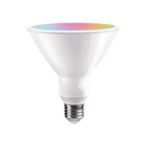 Worbest High Quality PAR38 13W 120V Smart LED Bulb RGBCW 100%-10% Triac Dimming APP and Voice Remote Control
