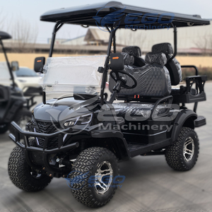 Nouvelle voiturette de golf électrique 2+2/4 places avec système de batterie au lithium certifié CE, autonomie de 90 km, équipée d'un chariot arrière - Product Image 4