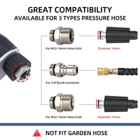 Nettoyeur haute pression électrique Kangpunuo 180 bars, eau froide et chaude, pistolet de lavage, portée de pulvérisation 10 m, >1500 W, lavage de voitures
