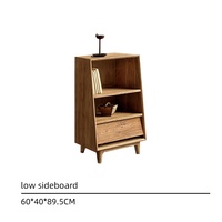 Meubles en bois massif de style Wabi Sabi, étagère de rangement grande capacité, ensemble d'étagères, armoire verticale pour salon, appartement