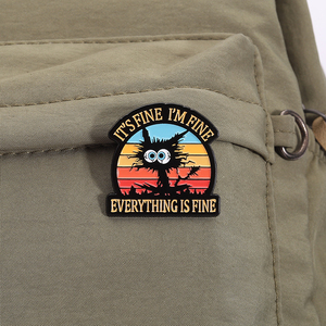 Ini adalah Pin Enamel wajah saya senang <span class=keywords><strong>Grumpy</strong></span> bros kucing hitam kerah Lapel lencana hadiah perhiasan untuk Teman remaja persediaan jumlah besar - Product Image 3