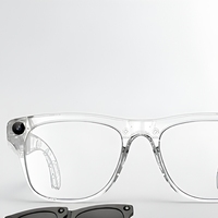 Lunettes Intelligentes M65 AI à Monture Transparente, Audio, Appel Bluetooth, Enregistrement, Caméra 1080P