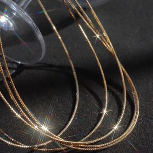 Collar de Oro Puro de 18k Xinfly Au750, Gargantilla de Joyería Fina para Hombre y Mujer - Product Image 5