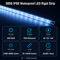 Bande LED rigide étanche 12V DC 5050, barre lumineuse LED rigide pour enseignes extérieures, éclairage de vitrine