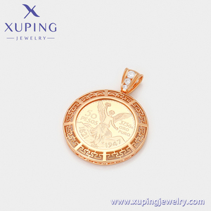 X000809804 Bijoux XUPING Plaqué <span class=keywords><strong>Or</strong></span> 18 carats Bijoux de Mode Pendentifs Pièce de Monnaie Mexicaine <span class=keywords><strong>50</strong></span> <span class=keywords><strong>Pesos</strong></span> Unisexe Breloques Hip Hop pour Collier Chaîne - Product Image 4