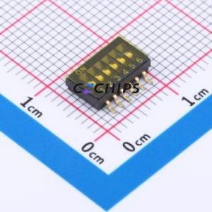 SMXMS-06K-TR DIP Switch SMD-12P,9.2x5.4mm Switch 6 1.27mm 25mA 24V - Product Image 1