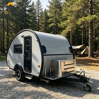 Компактный кемпер-прицеп Teardrop Camper для путешествий и кемпинга, мини-караван для поездок по Великобритании