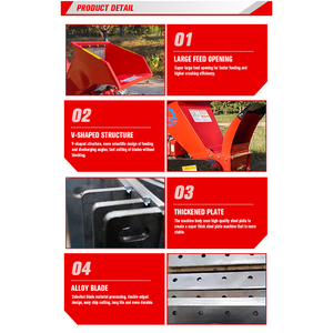 Broyeur <span class=keywords><strong>de</strong></span> branches <span class=keywords><strong>de</strong></span> bois à moteur diesel industriel certifié CE ISO Maideen, démarrage électrique, 15 CV, 120 mm max 50 - Product Image 6
