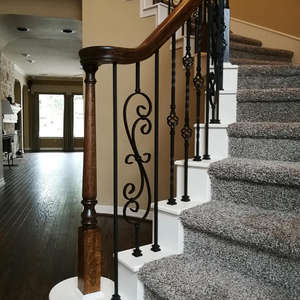 ราวจับบันไดไม้เมเปิ้ลแข็ง รุ่นโมเดิร์น 7040-HM สำหรับมือซ้าย ทนทาน พร้อมอุปกรณ์ติดตั้ง สำหรับบันไดและระเบียง ใช้งานง่าย - Product Image 3