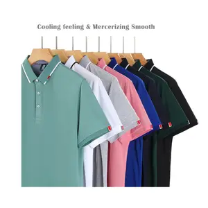 High quality Cooling feeling & Mercerizing Smooth 25%cotton+ 25%regenerated fibers+50%polyester 190gms Polo shirt