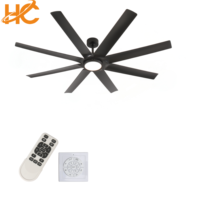 Ventilateur de plafond LED 72 pouces pour salon et chambre, 8 pales ABS, réversible BLDC, 6 vitesses, 3 CCT, télécommande sans fil, intensité variable