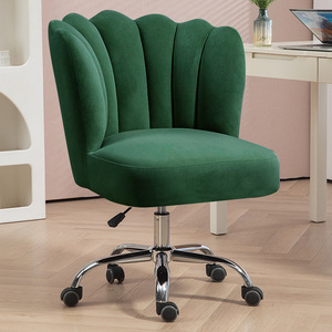 Sillón de terciopelo ajustable en altura para ocio, venta al por mayor de fábrica, para ordenador, dormitorio, maquillaje, salón de manicura, muebles para el hogar - Product Image 4