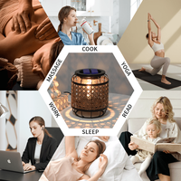 Lampe à cire fondue en métal très vendue, écologique, chauffe-bougie électrique réglable, lumière chaude parfumée, brûleur de cire standard pour la maison