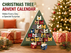 Custom <b>Christmas</b> Tree Shaped Advent Calendar <b>Box</b> with Drawers Rigid Cardboard Mystery Blind <b>Box</b> for Surprise Holiday <b>Gift</b> - Product Image 5