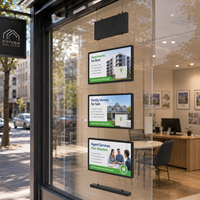 LCD-Display für Immobilienmakler-Fenster für Immobilienverkaufsbüro 3x21,5 Zoll Hochhelligkeits-LCD-Display für Immobilienverkaufsbüro