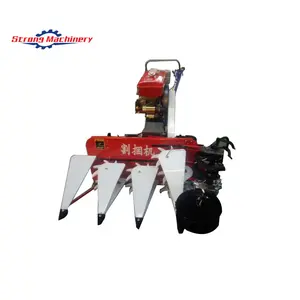 China Manufacturer soybean harvester walking type 2 rows combine chili harvester