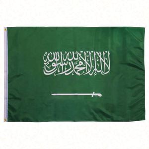 Banderas Personalizadas de Poliéster 100D de la Mejor Calidad, Banderas de Arabia Saudita, Venta al por Mayor de Fábrica para Uso en Interiores y Exteriores, Excelente Precio - Product Image 1
