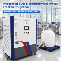 Station de traitement des eaux usées chimiques à double cellule BDD, processus d'oxydation avancé, haute capacité