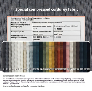 Modular <strong>Sofa</strong> <strong>Bed</strong> No Assembly Required Sectional Compressed Couch Corduroy Fabric Sectional <strong>Sofa</strong> for Living Room - Product Image 5