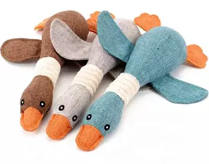 New Dog Pet Toys Puppy Chew Squeaker Squeaky Plush Sound Duck Toys 3 Designs Dog Cat Small Animal Toy Pet Supplies