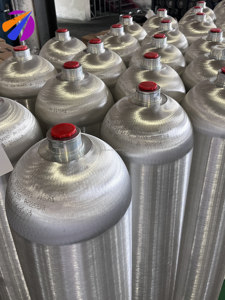 46.4L 150Bar/200Bar Vide En Aluminium <span class=keywords><strong>Gaz</strong></span> Industriels Étalonnage <span class=keywords><strong>Gaz</strong></span> Cylindre <span class=keywords><strong>Grande</strong></span> Taille DOT/ ISO7866 /KGS Certification - Product Image 5