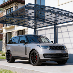 Auvent <span class=keywords><strong>de</strong></span> voiture en aluminium imperméable avec <span class=keywords><strong>toit</strong></span> résistant aux UV pour le stationnement <span class=keywords><strong>de</strong></span> voitures résidentielles et le <span class=keywords><strong>jardin</strong></span> - Product Image 5