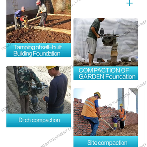 Pabrik 5.5HP 6.5HP Tamping mesin pemadat Rammer berat 75KG tanah dan Material pemadat untuk Konstruksi Pedesaan - Product Image 6