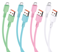 Aksesoris Ponsel JOKADE OEM Kabel Data USB Campuran Micro 4 Warna TPE 1M Kabel USB Micro Pengisian Cepat