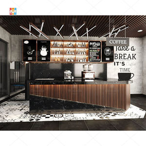 Mostrador de Café Personalizado, Quiosco para Cafetería |   Interiores de Cafeterías de Lujo |   Soluciones Integrales para Minoristas |   MDF Acero Inoxidable - Product Image 3