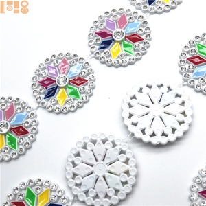 Chaîne de strass en plastique émaillé multicolore en forme de diamant pour la décoration de vêtements, chaussures, chapeaux, accessoires de bricolage, <span class=keywords><strong>bijoux</strong></span> - Product Image 5