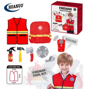 Nuovo arrivo vendita calda gioco di ruolo pompiere vestiti kit di strumenti <span class=keywords><strong>giocattoli</strong></span> finta giocattolo costume antincendio - Product Image 2