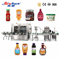 Machines de remplissage automatiques pour sauce chili au tahini, sauces alimentaires, confitures, miel et pâtes, pour pots en plastique et en verre