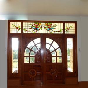 Vitrail Tiffany personnalisé en cuivre, artisanal, pour porte, fenêtre et mur, éclat d'intérieur - Product Image 1