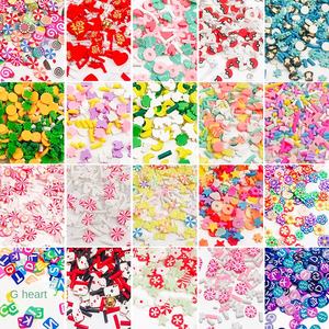 Jeu d'argile <span class=keywords><strong>miniature</strong></span> créatif et assorti de 5mm Accessoires décoratifs pour bricolage Poterie douce Crème d'art des ongles en tranches Colle Crème Colle assortie - Product Image 3