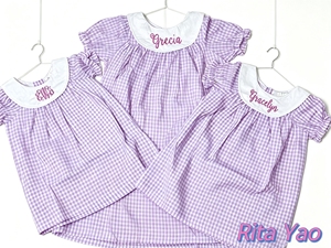Vestito Rosa in Gingham Intrecciato con Maniche a Sbuffo <span class=keywords><strong>per</strong></span> Bambina, Abito Estivo con Colletto, Vestito da Festa Ricamato <span class=keywords><strong>per</strong></span> Bambina, Vestito <span class=keywords><strong>per</strong></span> il Ritorno a Scuola 2026 - Product Image 2