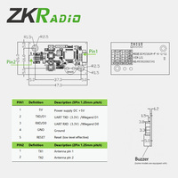Módulo de lectura y escritura RFID, puerto serie TTL, módulo lector de tarjetas IC digitales con Rs485