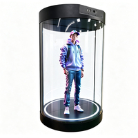 Écran holographique multi-tailles avec interaction IA, tube holographique 3D, affichage holographique transparent pour magasin de détail
