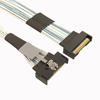 Câbles de stockage de données SlimSAS SFF-8654 74pin 8i Cable 24Gbps PCI-E 5.0 Slimline Series Support SAS 4.0 24G et PCIe Gen 4.0 signal