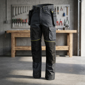 Men's Heavy Duty Cordura Anti-static Quick Dry Multi-Pockets <b>Work</b> <b>Pants</b> Quality <b>Black</b> Bangladesh High Visibility Cargo <b>Pants</b> - Product Image 2