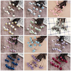ดอกกุหลาบจิ๋ว CallaFloral ดอกไม้ประดิษฐ์ 15 หัว ทำจากโฟม PE เหมือนจริง สำหรับตกแต่งงานแต่งงานและบ้าน แบบก้านเดี่ยว - Product Image 5