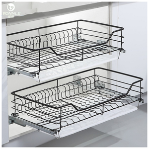 Organizador de <span class=keywords><strong>Cocina</strong></span> Moderno y Económico de Acero Inoxidable, Cesta Extraíble <span class=keywords><strong>para</strong></span> Instalación en Gabinetes - Product Image 2