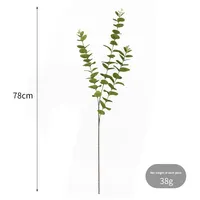 Branches de feuilles d'eucalyptus artificielles au toucher réaliste, feuilles vertes, tiges de feuilles pour la décoration de mariage, de fête à domicile, de table, haute qualité