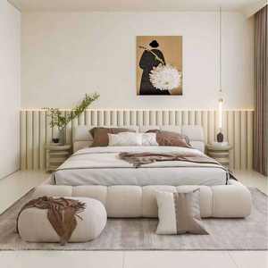 Set di Mobili di Lusso in Stile Moderno Personalizzato, <span class=keywords><strong>Letto</strong></span> Matrimoniale Completo, Struttura <span class=keywords><strong>Letto</strong></span> in Pelle di Design per <span class=keywords><strong>Hotel</strong></span> e Camera da <span class=keywords><strong>Letto</strong></span> Domestica - Product Image 4