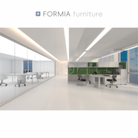 Ensemble de mobilier de bureau modulaire moderne, cadre de bureau, postes de travail, bureau pour 2 personnes, cloison